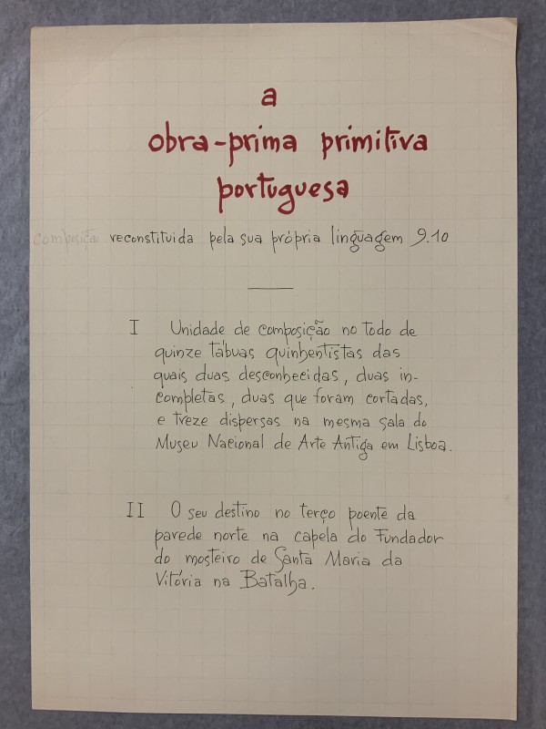 a obra-prima primitiva portuguesa