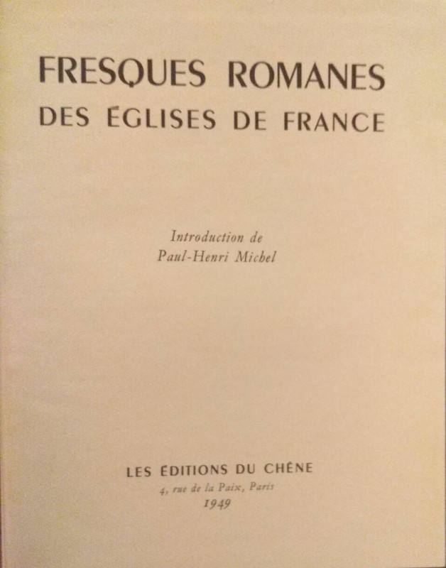 Fresques Romanes des églises de France