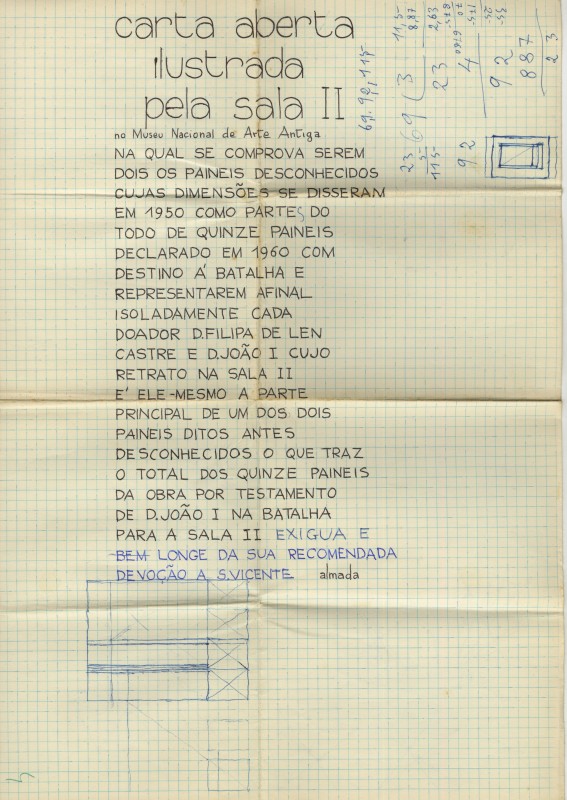 Carta Aberta Ilustrada pela sala II do Museu Nacional de Arte Antiga