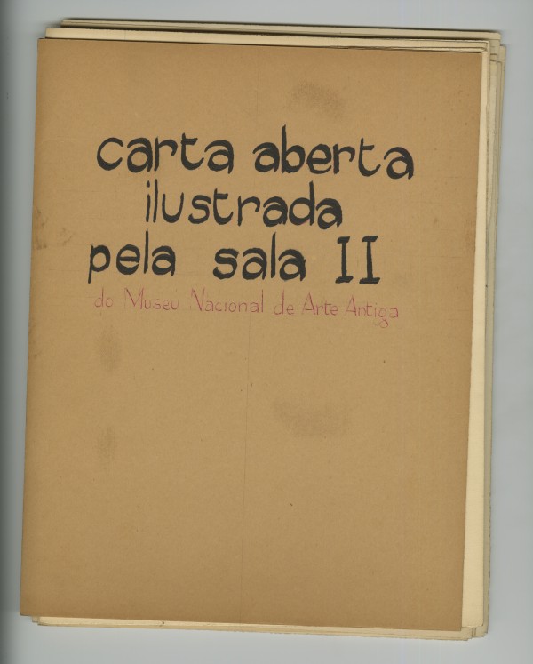 Carta aberta ilustrada pela sala II do Museu Nacional de Arte Antiga