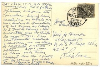 Postal ilustrado de Sarah Affonso a José de Almada Negreiros