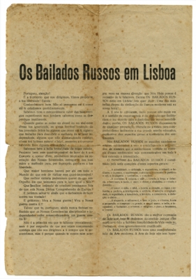 Os Bailados Russos em Lisboa