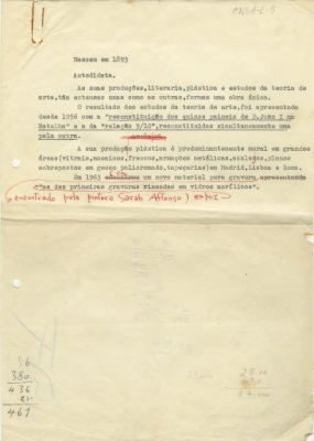 Nota sobre produção artística de Almada Nota sobre produção artística de Almada