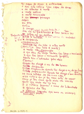 Caderno com manuscritos