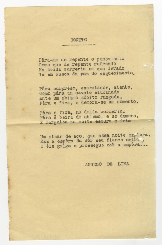 Pára-me de repente o pensamento Pára-me de repente o pensamento