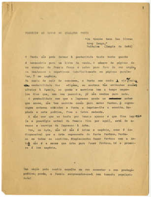Prefácio ao Livro de Qualquer Poeta Prefácio ao Livro de Qualquer Poeta