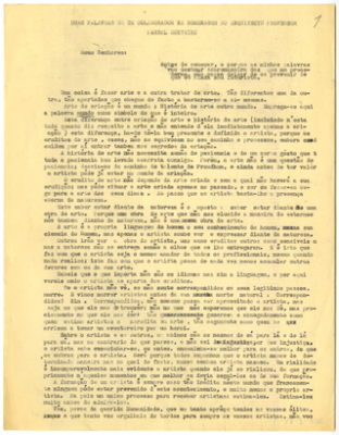 Duas Palavras de Um Colaborador na Homenagem ao Arquitecto Professor Pardal Monteiro Duas Palavras de Um Colaborador na Homenagem ao Arquitecto Professor Pardal Monteiro