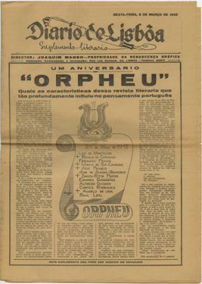 Um Aniversário , 'Orpheu' , Quais as características dessa revista literária que tão profundamente inlfuiu no pensamento português