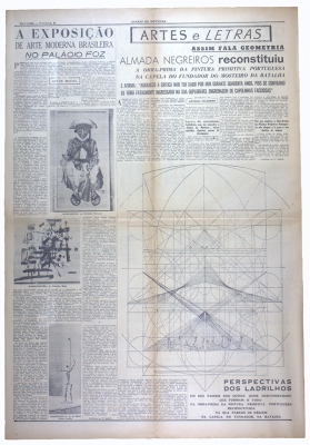 Assim Fala Geometria  / Almada Negreiros reconstituiu / A Obra-Prima da Pintura Primitiva Portuguesa na Capela do Fundador do Mosteiro da Batalha 