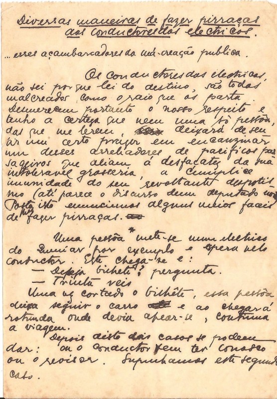 Diversas maneiras de fazer pirraças aos condutores dos electricos 