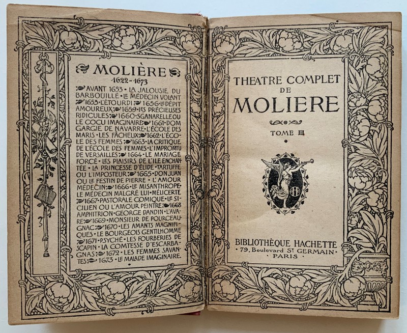 Theatre Complet de Moliere Tome III