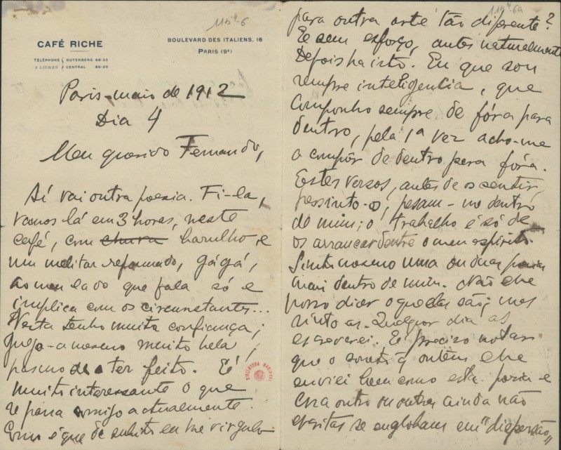 Carta a Fernando Pessoa