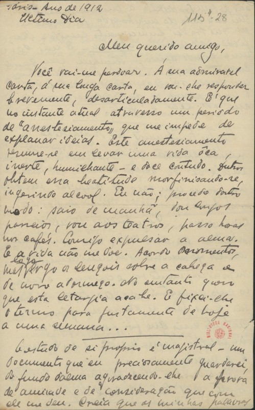 Carta a Fernando Pessoa