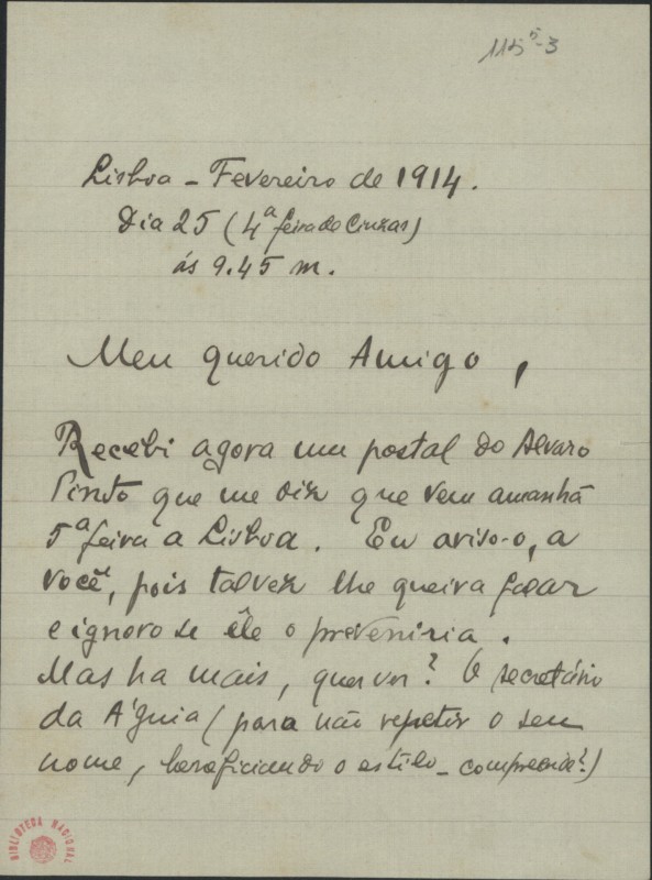 Carta a Fernando Pessoa