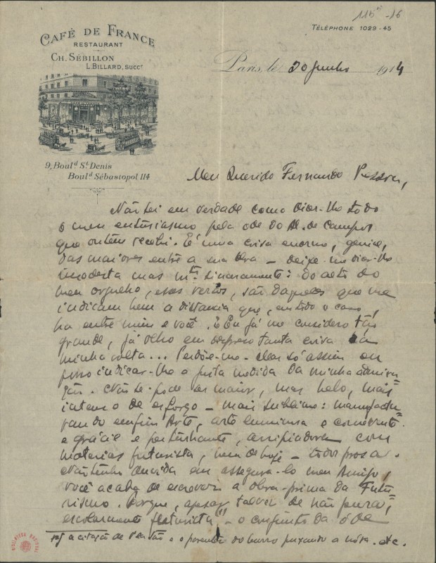 Carta a Fernando Pessoa