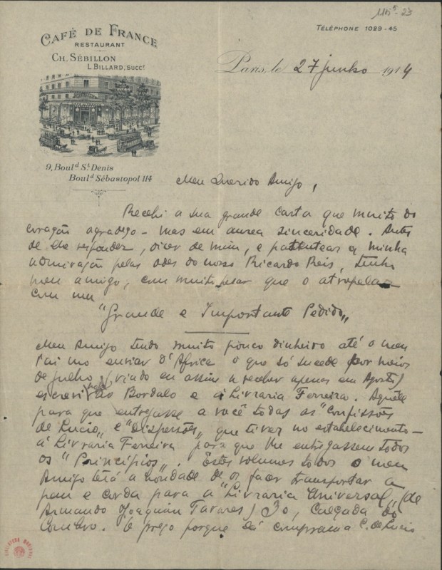 Carta a Fernando Pessoa