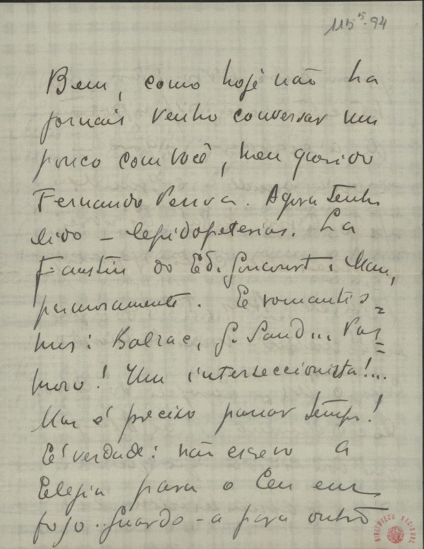 Carta a Fernando Pessoa