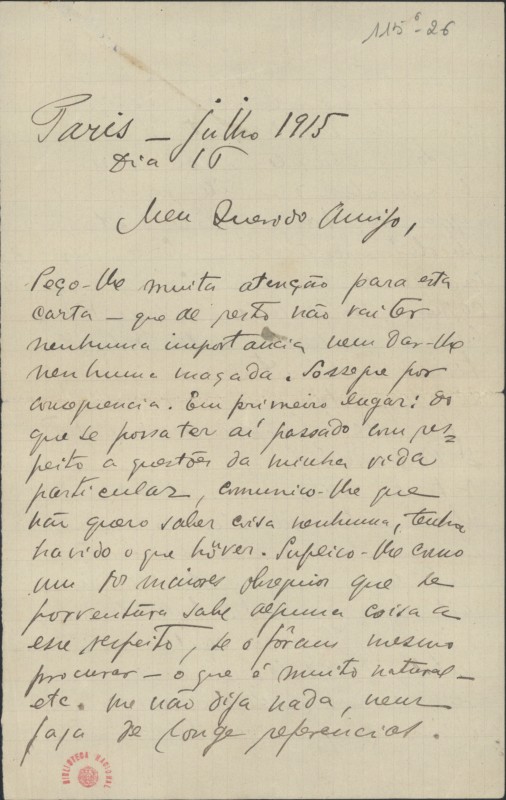 Carta a Fernando Pessoa