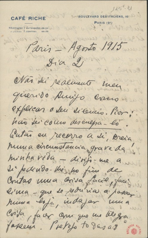 Carta a Fernando Pessoa