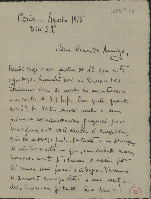 Carta a Fernando Pessoa