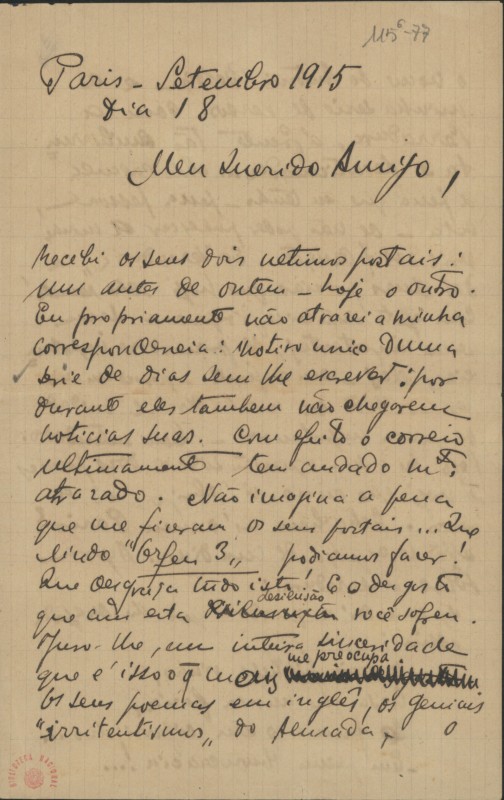 Carta a Fernando Pessoa