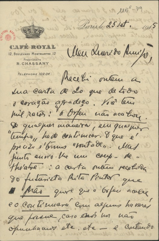 Carta a Fernando Pessoa