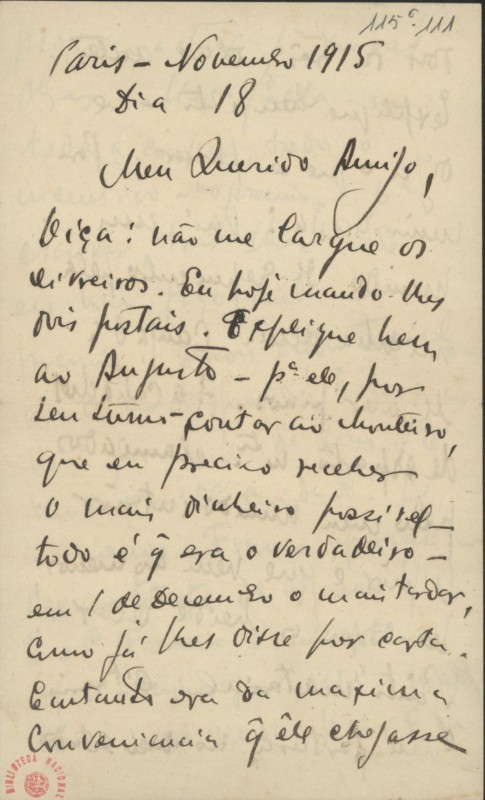 Carta a Fernando Pessoa