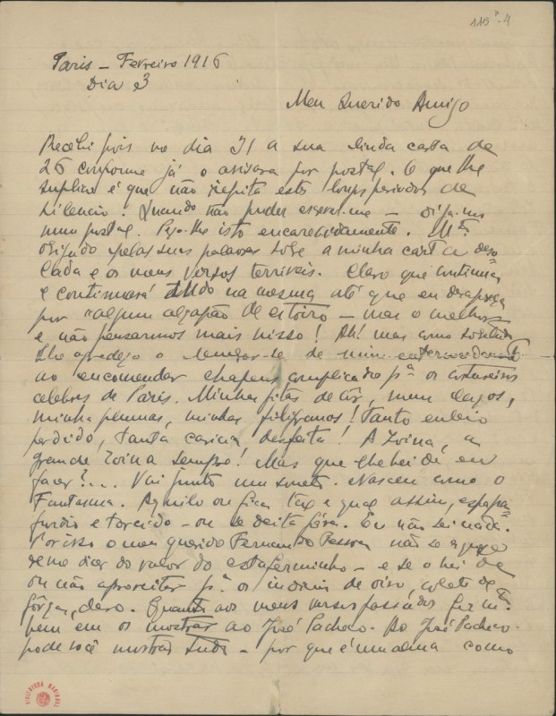 Carta a Fernando Pessoa