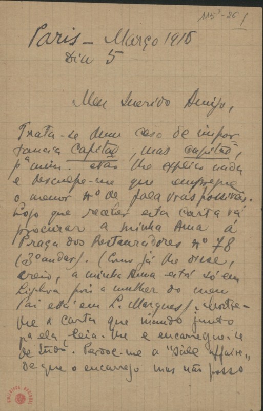 Carta a Fernando Pessoa