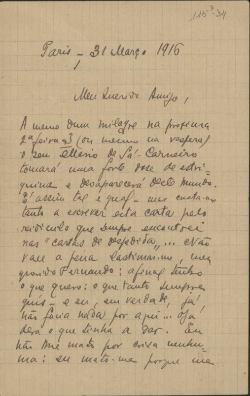 Carta a Fernando Pessoa