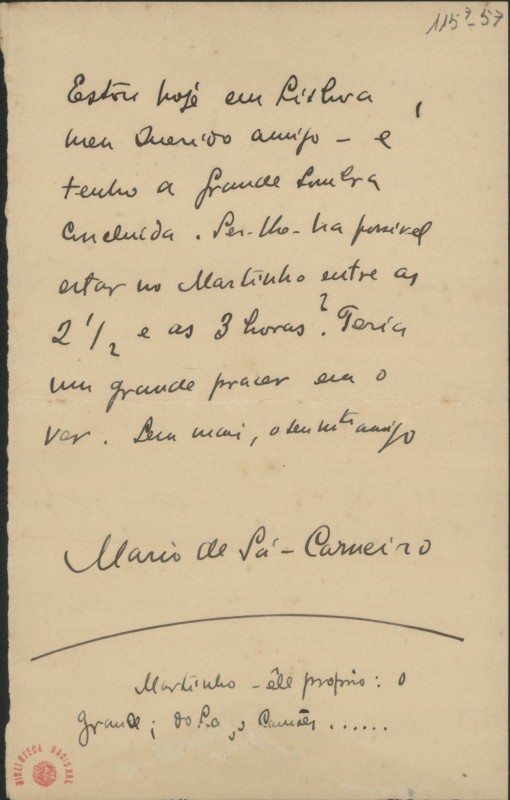 Carta a Fernando Pessoa