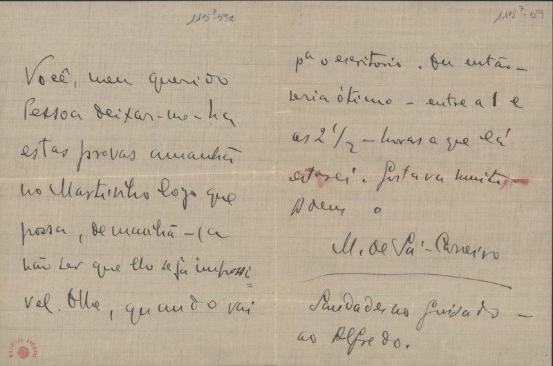 Carta a Fernando Pessoa