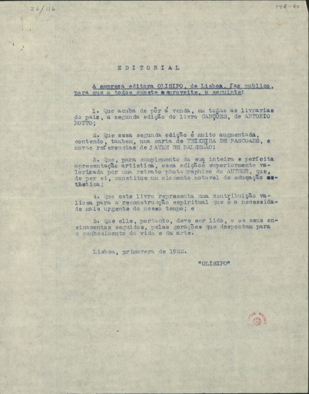 BNP/E3, 14A – 20
