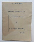 PRIMEIRA APRESENTAÇÃO DE
A RELAÇÃO NOVE-DEZ
OU
OS POLIÉDROS REGULARES
1926-1951