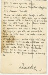 Rascunho de carta de José de Almada Negreiros aos amigos Maria Magdalena e José Azeredo Perdigão