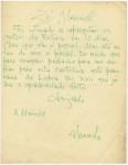 Rascunho de carta de José de Almada Negreiros ao seu colaborador José Manuel