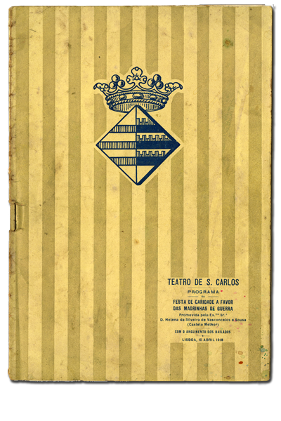 Teatro Nacional de S. Carlos Programa da festa de caridade a favor das madrinhas de guerra. 1918