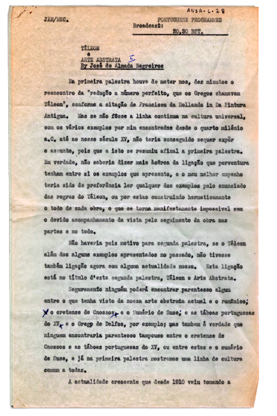 Negreiros, Almada, 1893-1970 Téleon e arte abstrata II. 1950