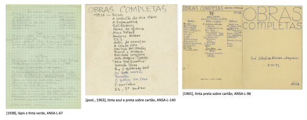 Handwritten bibliographic tablets